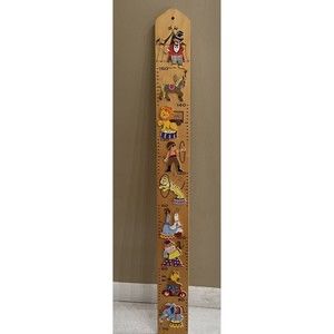 Mertens Kunst VTG Measuring Rod Growth Chart Ruler Wood Germany Circus Zirkus